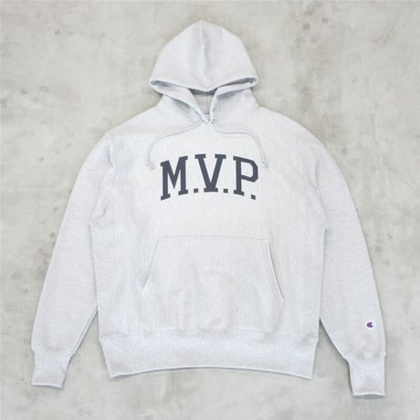 M.V.P. / REFLECTIVE M.V.P. LOGO HOOD SWEAT / OX GRAY