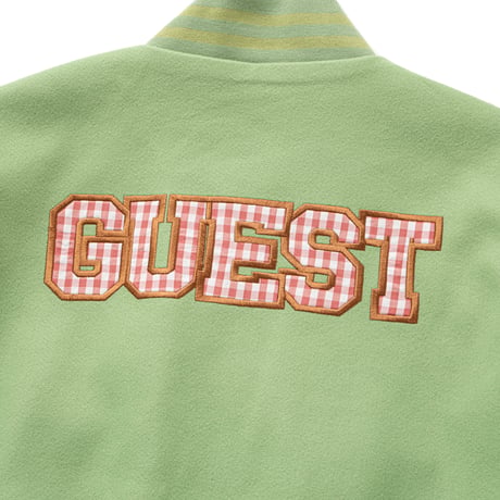 SPECIAL GUEST K.K. / SG GINGHAM CHECK STADIUM JACKET / KHAKI