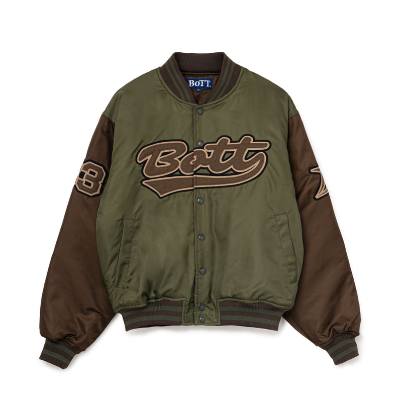 BoTT / NYLON VARSITY JACKET / OLIVE | Sophomore