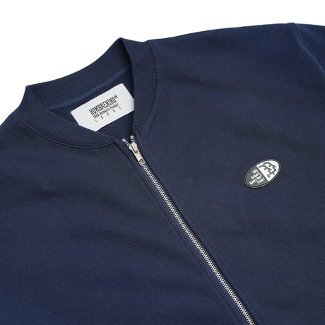 HOMBRE NINO / ZIP UP CREW NECK (RUBBER LOGO) / GRAY