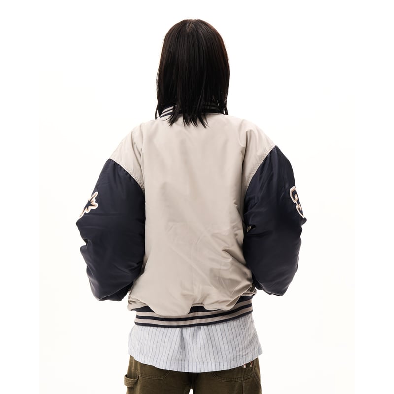 BoTT / NYLON VARSITY JACKET / GREY | Sophomore