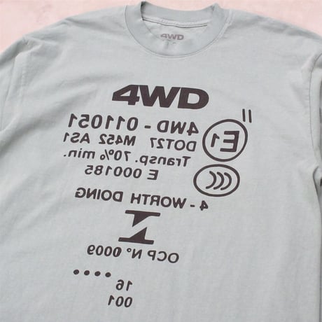 4WD  (4 WORTH DOING) / CAR WINDOW STICKER LS TEE / ATLANTIC GREEN