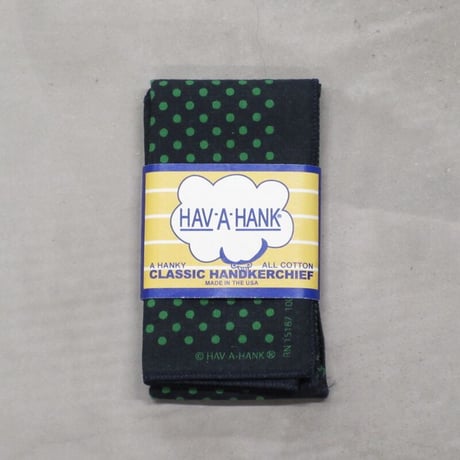 HAV-A-HANK / OVER DYED DOTS HANKY / GREEN