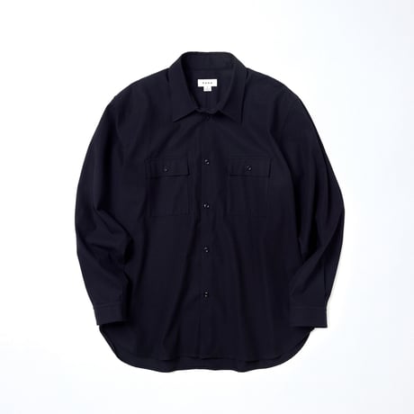 tone / COTTON TWILL WORK SHIRT / NAVY