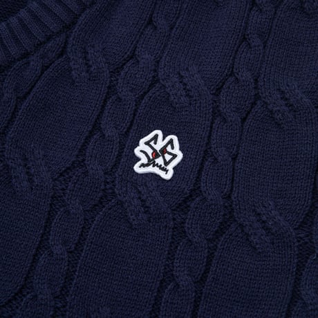 SPECIAL GUEST K.K. / SG CABLE KNIT VEST / NAVY