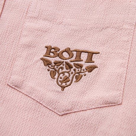 BoTT / EMBROIDERED SEERSUCKER SHIRT / PINK