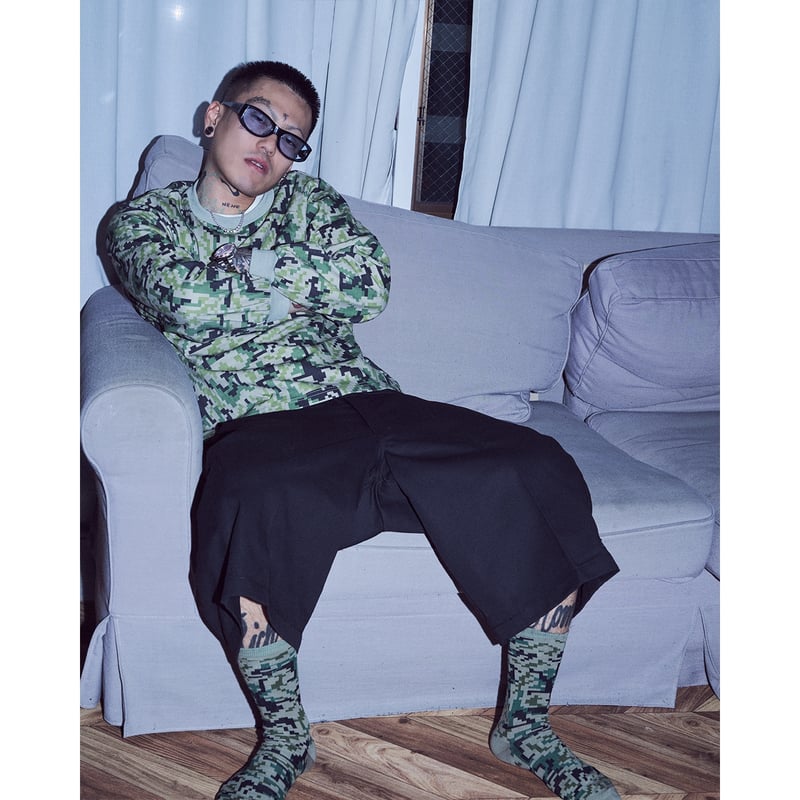 SPECIAL GUEST K.K. / SG SEX POSITION CAMO L/S T