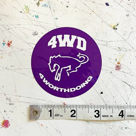 4WD  (4 WORTH DOING) / 4WD LOGO STICKER SHEET / SET OF 9 STICKERS MULTI - COLOR