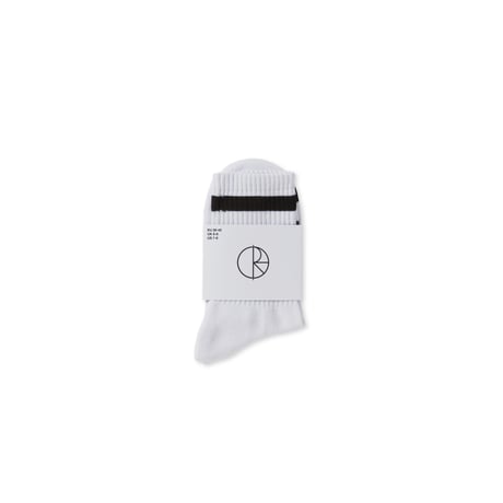POLAR SKATE CO. / RIB SOCKS HAPPY SAD / WHITE