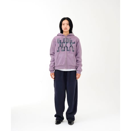 SOL soonerorlater / 3GUYS PADDED ZIP HOODIE / PURPLE