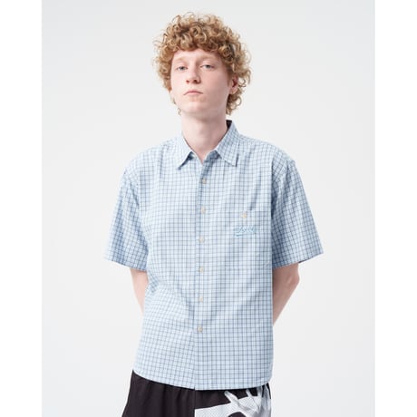 BoTT / MULTI CHECK S/S SHIRT / LIGHT BLUE