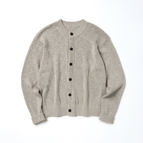 tone / CREW NECK CARDIGAN / BEIGE