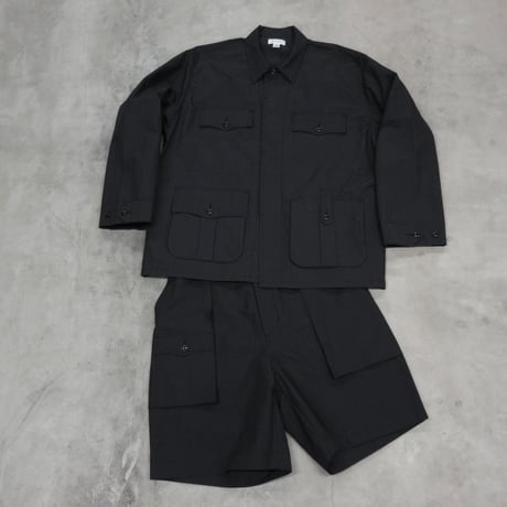 tone / COTTON NYLON GARDEN JACKET / BLACK