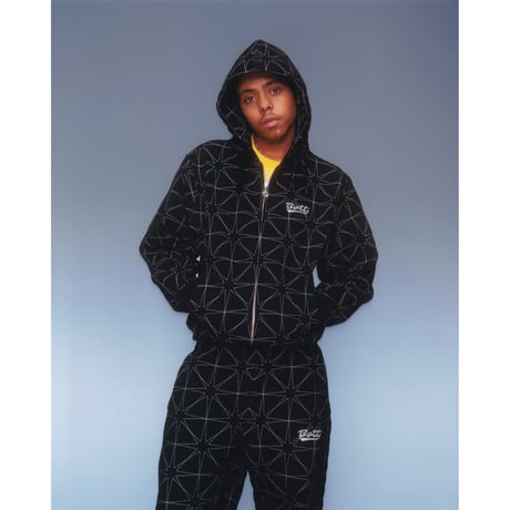 BoTT / SPARKLE STITCH ZIP HOODIE / BROWN
