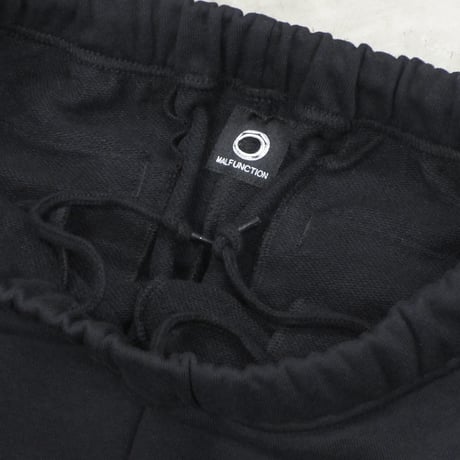 MALFUNCTION / ZIP SWEAT PANTS / BLACK