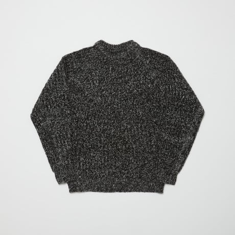 BAL / MIXED DIAMOND RIB SWEATER / BLACK
