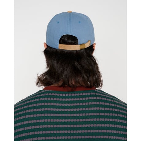 BRAIN DEAD / SHARK ATTACK 6 PANEL HAT / BLUE/KHAKI