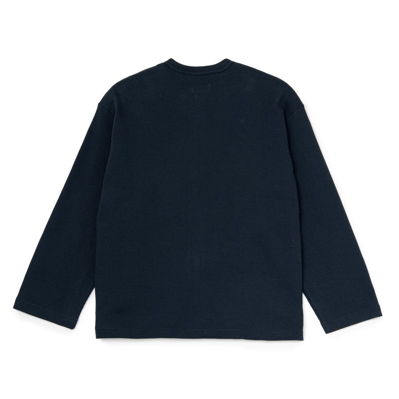 sol soonerorlater WAFFLE TEE NAVY Mサイズ SOL soonerorlater / WAFFLE CREWNECK CARDIGAN /