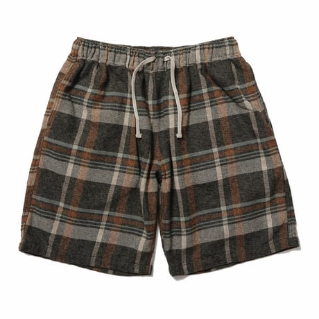 HOMBRE NINO / PLAID EASY SHORTS / BROWN BEIGE