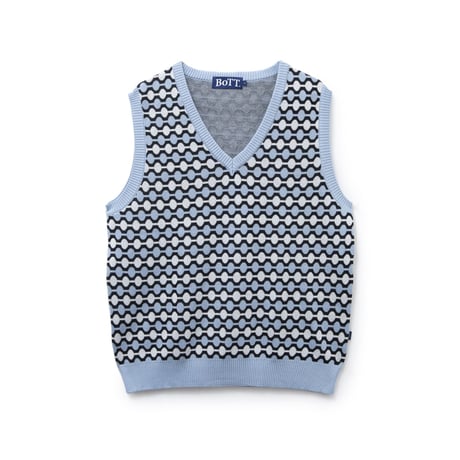 BoTT / LINK KNIT VEST / BLUE