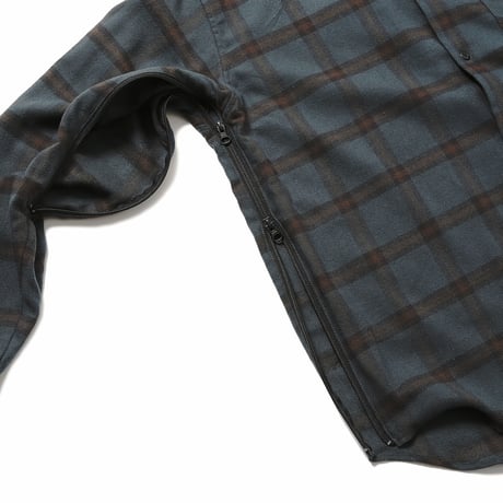 HOMBRE NINO / PLAID VENTILATION SHIRT / D GREEN