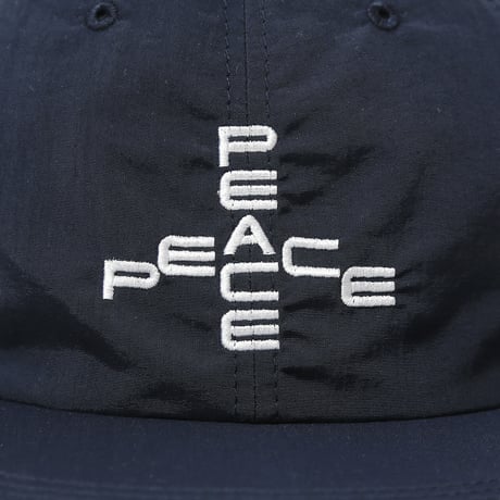 GARBAGE / SOFT BRIM 6 PANEL CAP (PEACE) / NAVY (WHITE EMB)