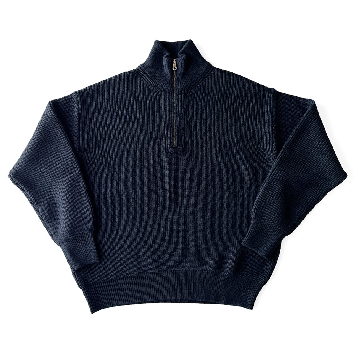 トップス comfortable reason COMFORTABLE REASON / HALF ZIP KNIT / NAVY | Sop