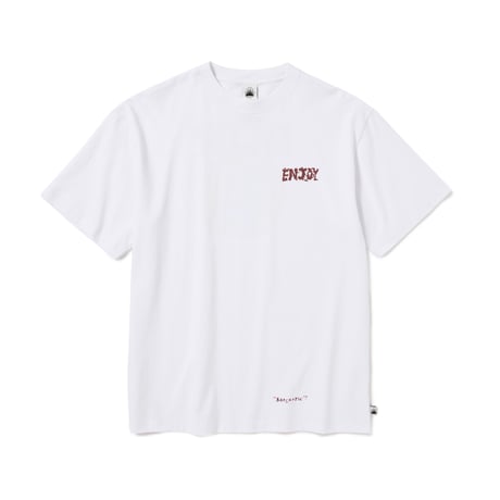 SARCASTIC / ENJOY E AGAIN SHORT SLEEVE TEE / WHITE