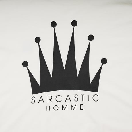 SARCASTIC / HOMME CROWN L/S TEE / WHITE