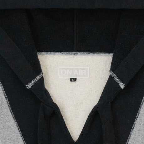 ON-AIR / HEAVY FLEECE BAJA HOODIE / GREY HEATHER x BLACK