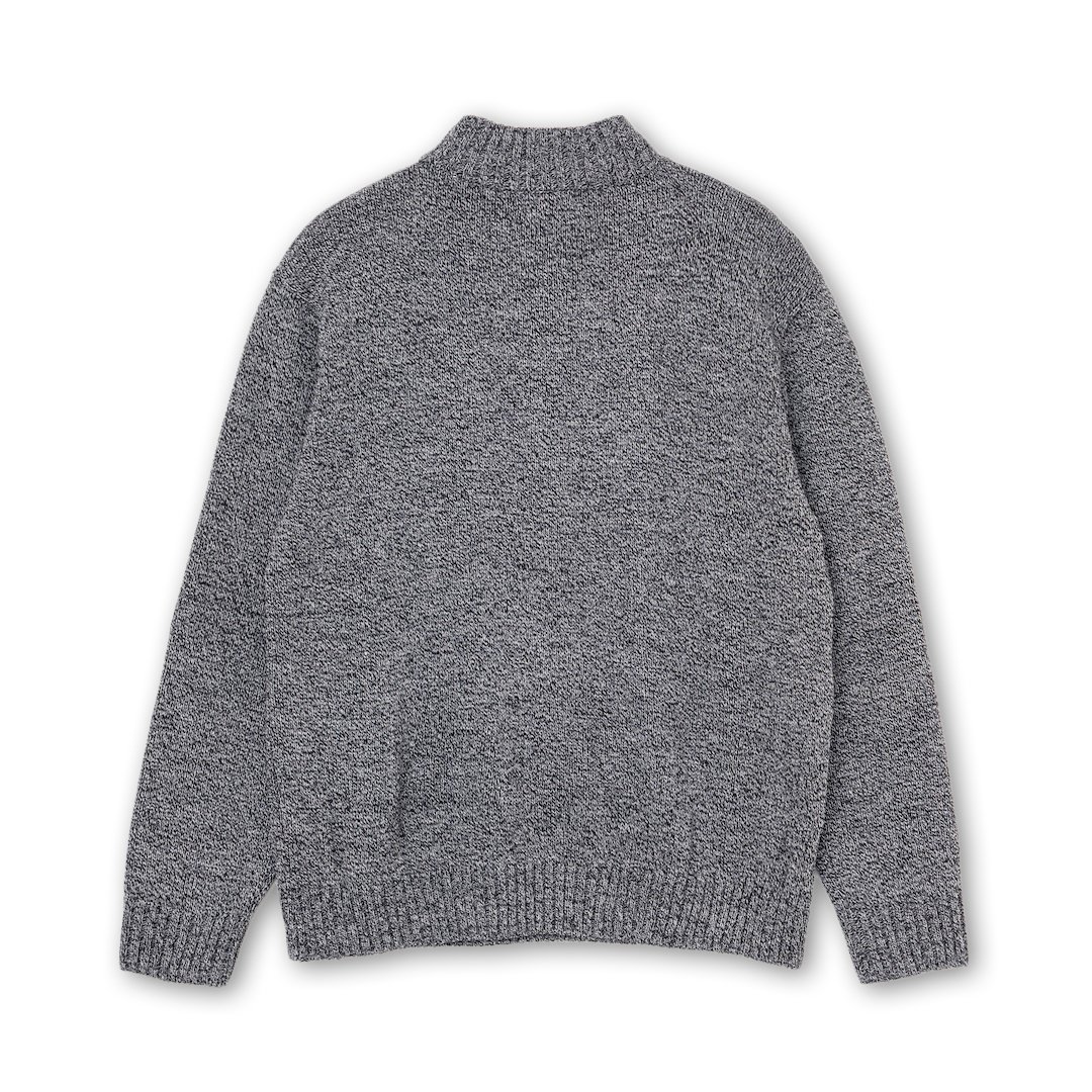 SOL soonerorlater / HALFZIP KNIT SWEATER / GRAY