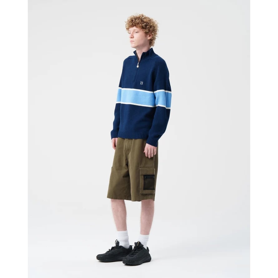 BoTT / HALF-ZIP DRIVERS KNIT / NAVY | Sophomore