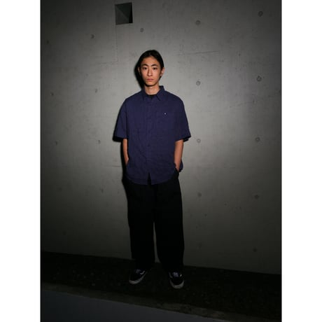 HOMBRE NINO / DOBBY S/S SHIRT / NAVY