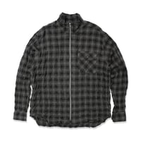 HOMBRE NINO / PLAID ZIP SHIRT / C.GRAY / BLACK