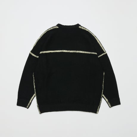 BAL / STITCHED DROP SHOULDER SWEATER / BLACK