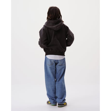 BoTT / WASHED LUCKY LOGO ZIP HOODIE / WASHED BLACK