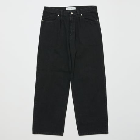 BAL / 12OZ STRAIGHT LEG 5P WASHED JEAN / WASHED BLACK