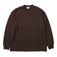tone / PIMA COTTON PLEATS T SHIRT / BROWN