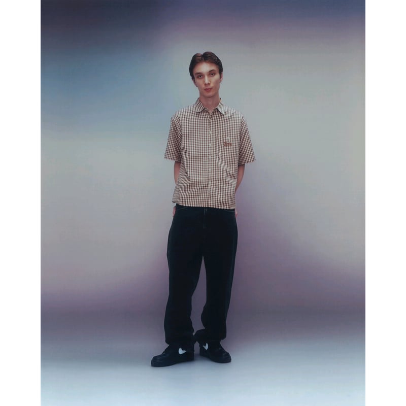 BoTT / MULTI CHECK S/S SHIRT / LIGHT BROWN | So