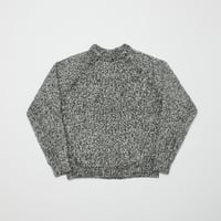 BAL / MIXED DIAMOND RIB SWEATER / WHITE