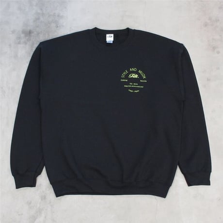 TILT / LEAF LOGO CREW SWEAT / BLACK