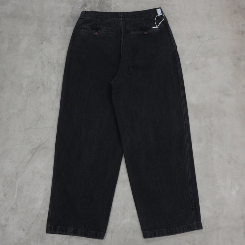 NOROLL / THICK WALK PANTS / BLACK DENIM | Sopho