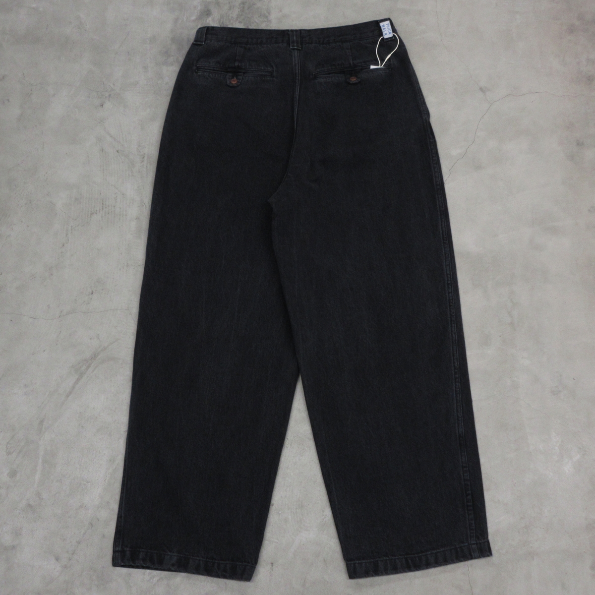 NOROLL / THICK WALK PANTS / BLACK DENIM | Sopho