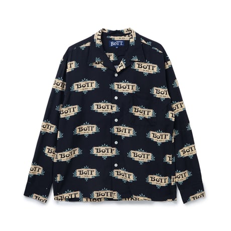 BoTT / LUXE LOGO RAYON SHIRT / BLACK