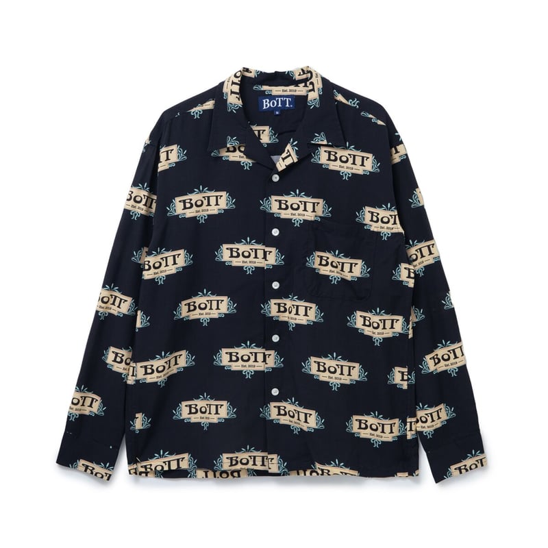 BoTT / LUXE LOGO RAYON SHIRT / BLACK | Sophomore
