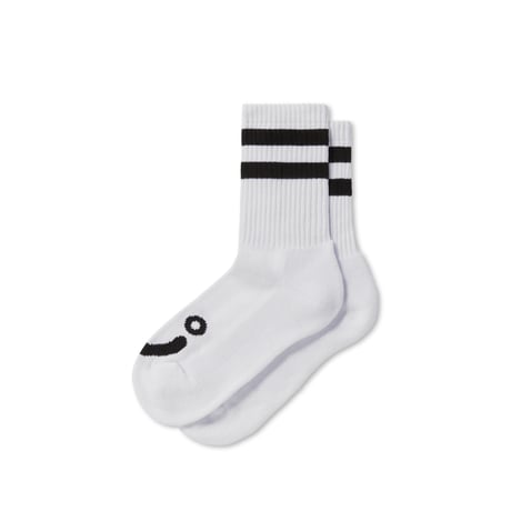 POLAR SKATE CO. / RIB SOCKS HAPPY SAD / WHITE