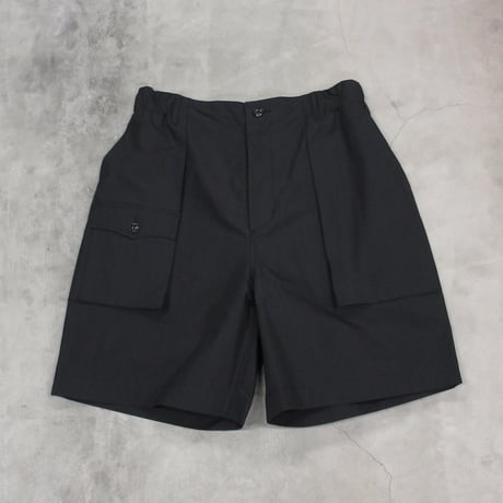 tone / COTTON NYLON GARDEN SHORTS / BLACK