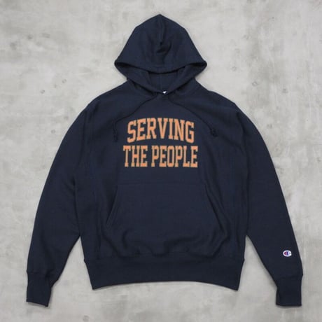 SERVING THE PEOPLE / COLLEGIATE HOODIE / NAVY
