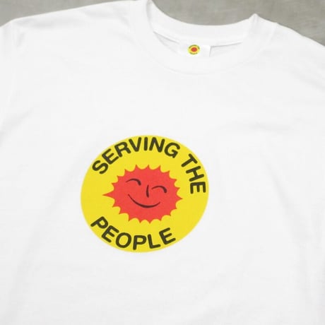 SERVING THE PEOPLE / STP SMILY FACE T-SHIRT / WHITE
