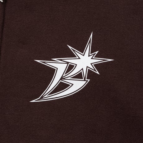 BoTT / B LOGO ZIP HOODIE / BROWN